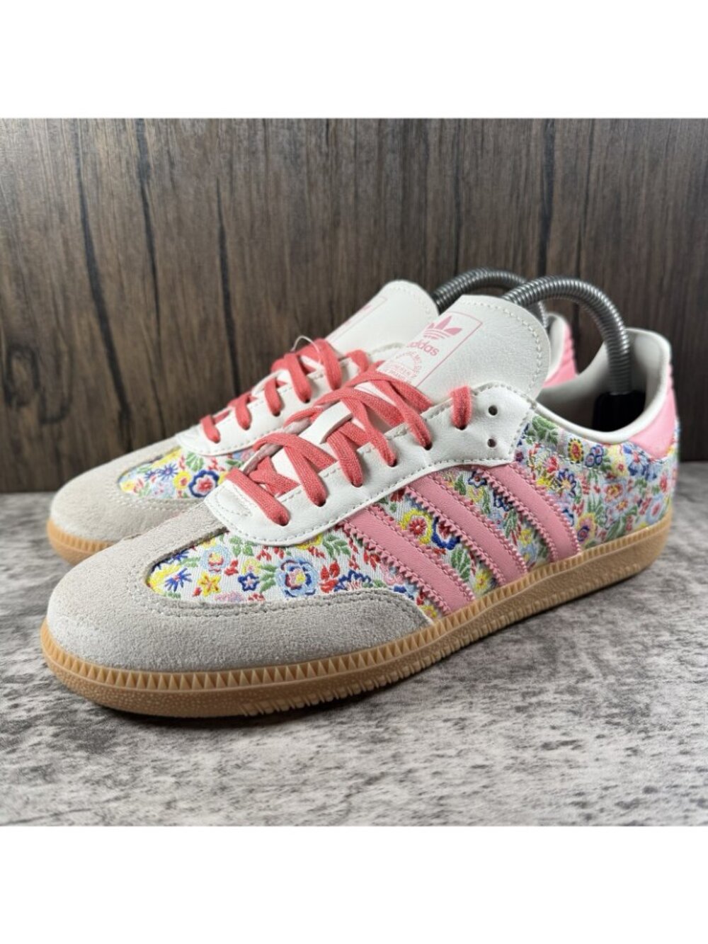 Adidas Samba X Liberty London Clear Pink Multiple Women Size 6 - Picture 2 of 10